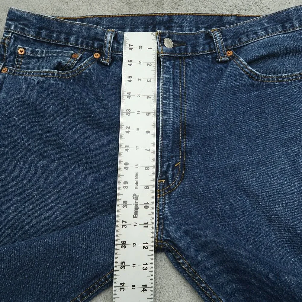 Levi's 505 Jeans Mens Size 38x34 Blue Regular Straight 100% Cotton Denim